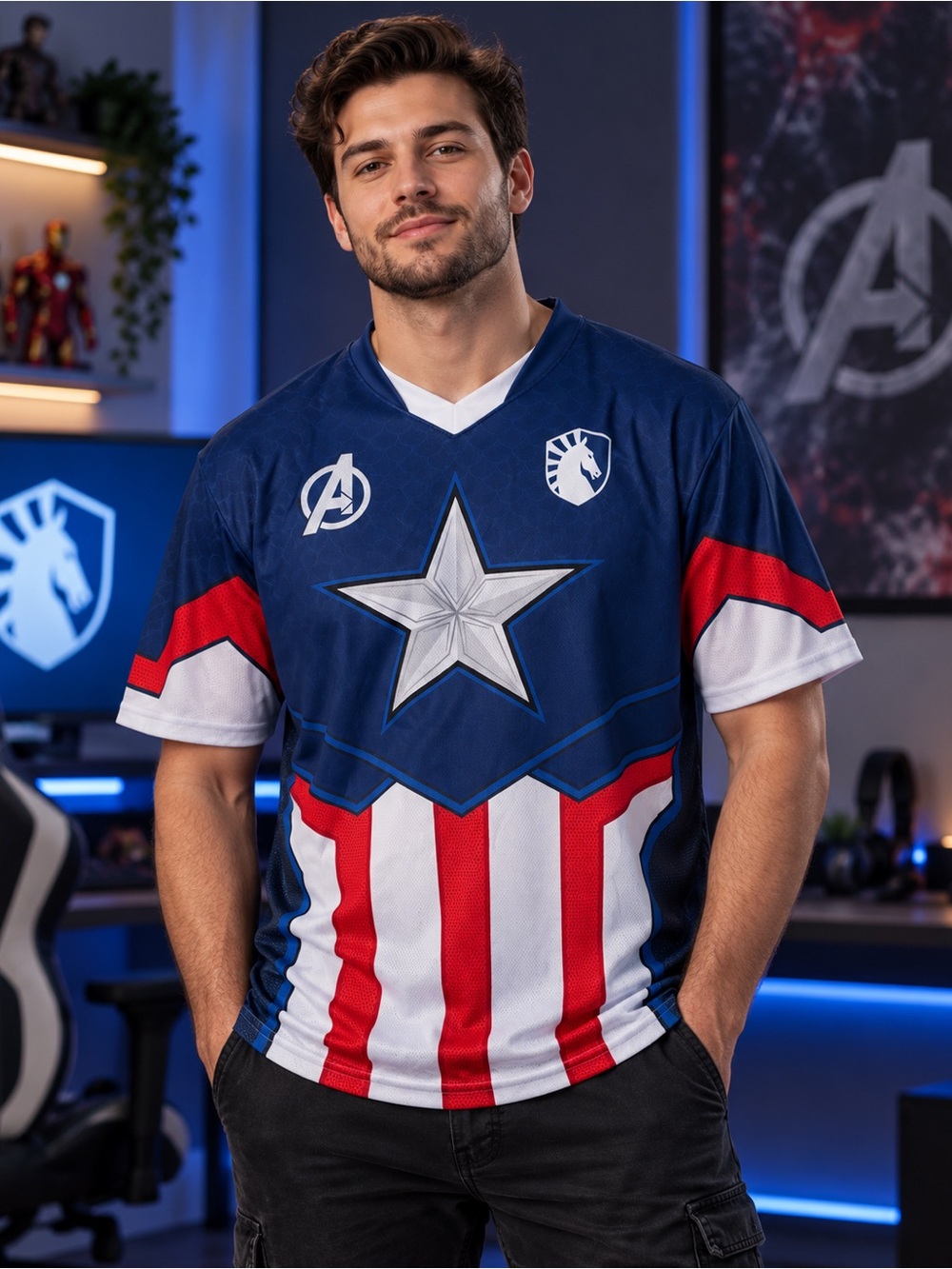 Team Liquid x Marvel Captain America Esports Jersey XL